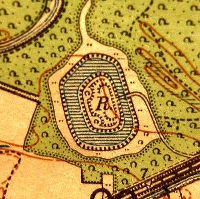 Fort Rosenschwaig in alter Militärkarte und heute