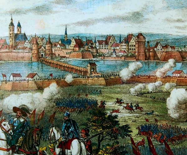Brückenkopf 1632 beim Angriff der Schweden