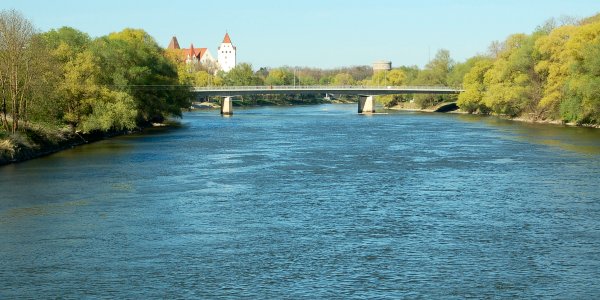 Donaubrücke im Frühling und im Winter